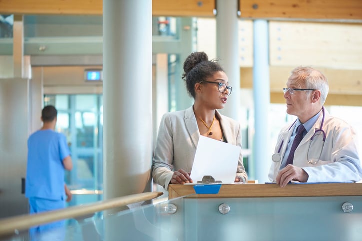 hospital admin and physician discussion